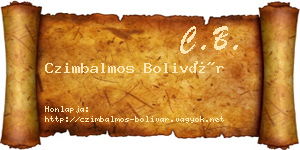 Czimbalmos Bolivár névjegykártya